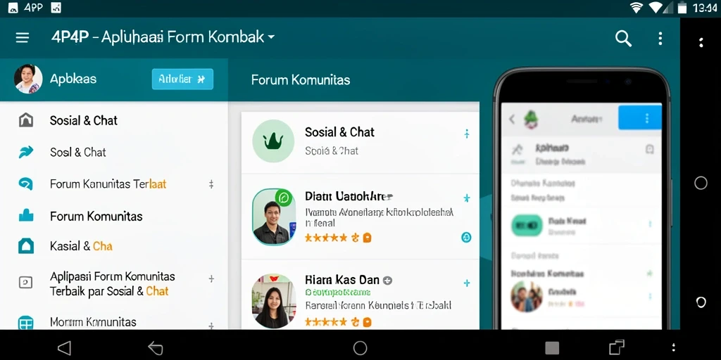 Tampilan antarmuka 4P4P yang modern dan interaktif.