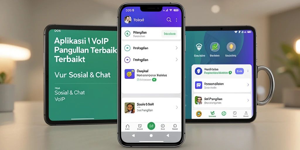 Antarmuka D06 yang intuitif untuk VoIP Panggilan.