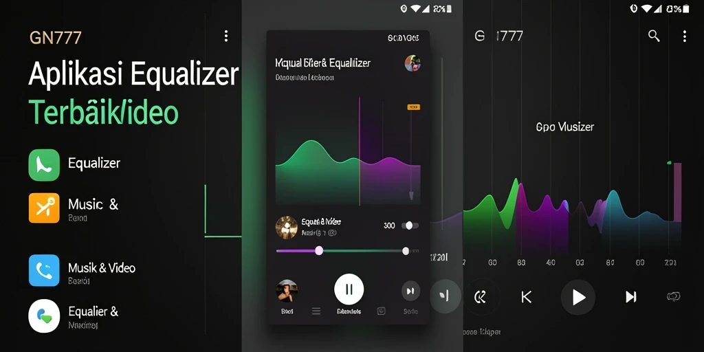 Tampilan antarmuka GN777 yang mendukung fungsi Equalizer.