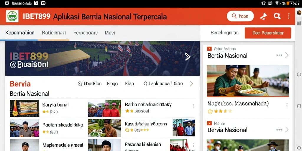 Antarmuka pengguna yang informatif dan menarik dari IBET899.