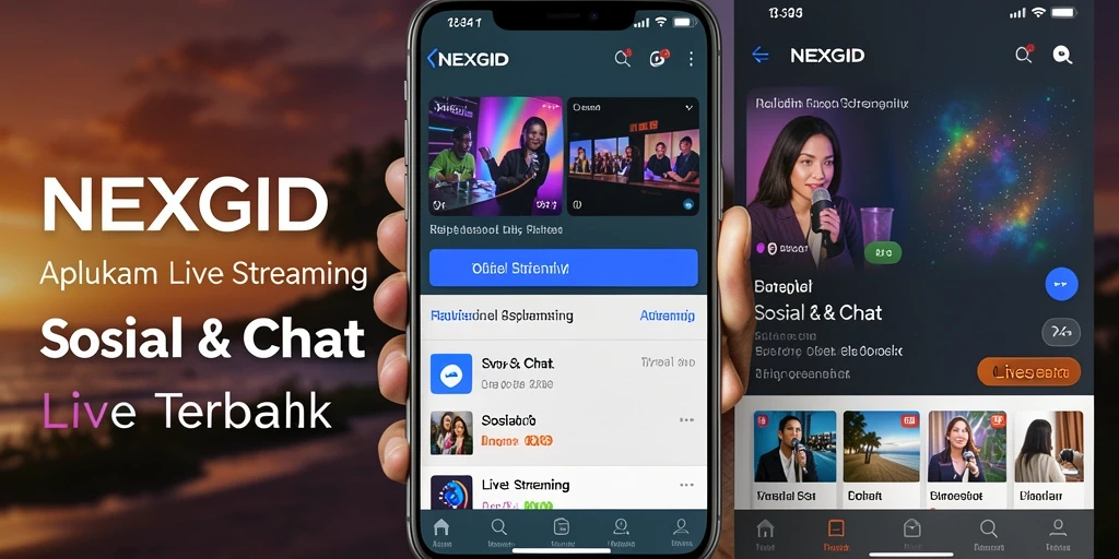 Antarmuka intuitif NEXGID saat Live Streaming dengan interaksi langsung.