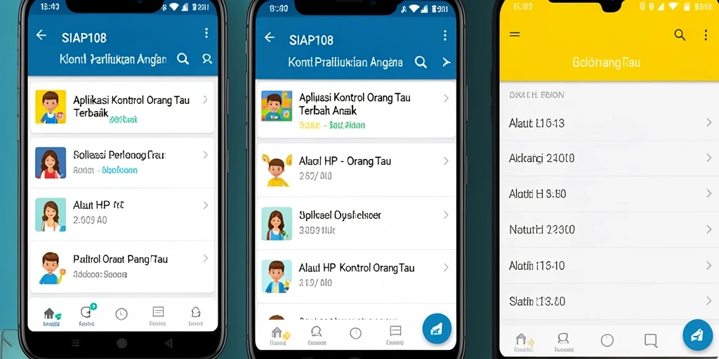 Tampilan antarmuka SIAP108 yang mudah digunakan untuk kontrol orang tua.