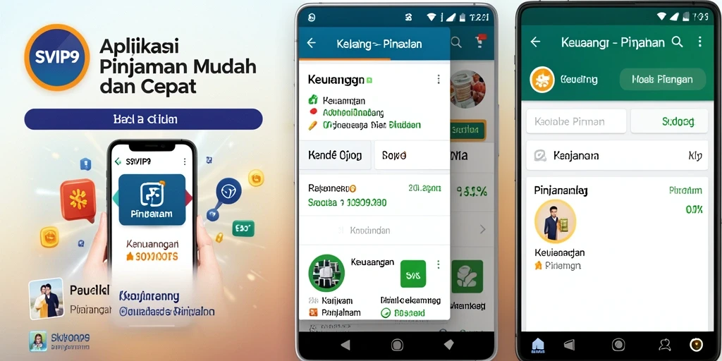Tampilan antarmuka SVIP9 yang intuitif untuk aplikasi Pinjaman.
