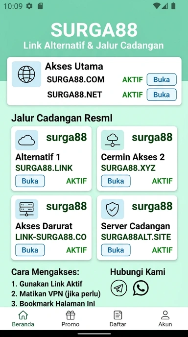 Halaman Link Alternatif Surga88 untuk Pengguna Android
